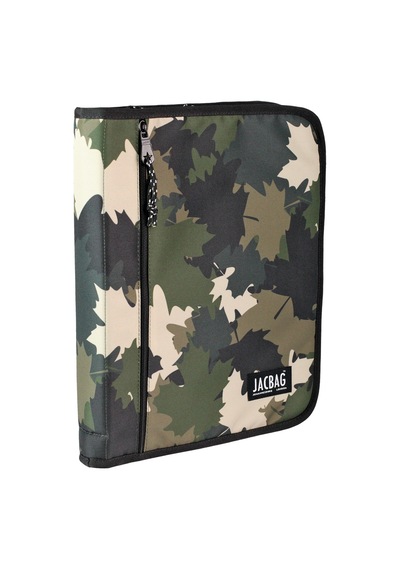 Jacbag Organizip-fermuarlı Dosya Çanta A4 Organizer Dosya-haki Camoflora Tek Renk