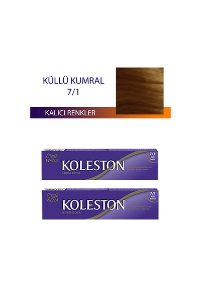 Hubrendy Tedarik 2 Adet Single Tüp Boya Saç Boyası Küllü Kumral 7/1