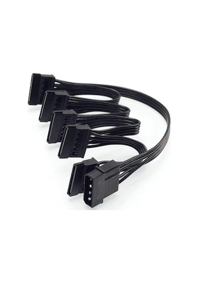 60 cm. Molex IDE 4 Pin To 5 Port Sata Power HDD Güç Çoklayıcı