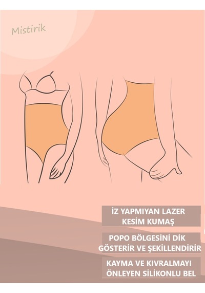 Polfa Kaydırmaz Extra Silikon Şeritli Bato Külot Korse Beyaz Renk Beyaz