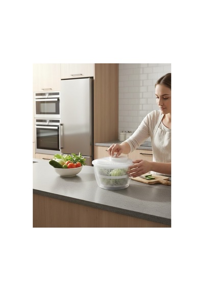 Pratik Sebze Kurutucu Ve Salata Hazırlayıcı 4.5 L Geniş Hazneli Gri - 843984977 Diğer