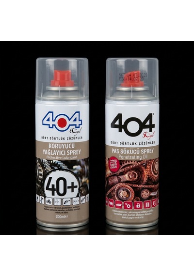 404 40+ Koruyucu Yağlayıcı Sprey 200 Ml + 404 Pas Sökücü Sprey 200 Ml