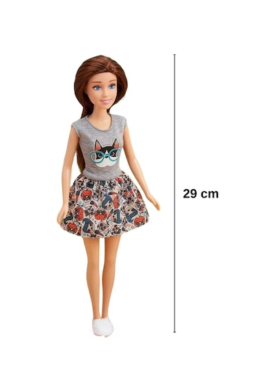 Good Girl Anne Kız Pet Shop Oyun Seti - 29 Cm Oyuncak Bebek, Yavru Köpekler Ve Pusetli Evcilik Seti Kahve