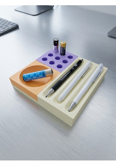 Elarıo Prizma Pad Organizer Mıknatıslı Masaüstü Organizer Set2 Çok Renkli