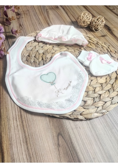 Tomuycuk 10'lu Hastane Çıkışı %100 Pamuklu Özel Tasarım Nakışlı Kız Bebek Yenidoğan Ekru Mevsimlik Hediyelik Zbn15283 Ekru