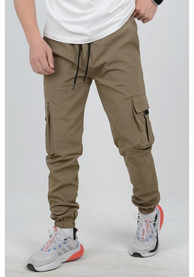 Edwoxmen Erkek Slim Fit Cepli Beli Ve Paçası Lastikli İnce Spor Pantolon Yeşil Edw071-yeşil Yeşil