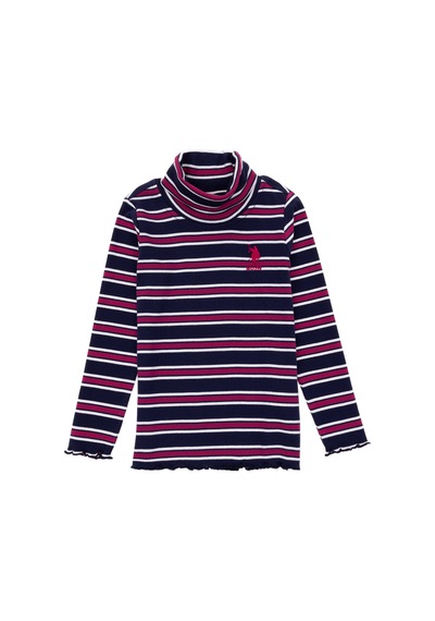 U.S. Polo Assn. Kız Çocuk Lacivert Balıkçı Yaka Sweatshirt 50296286-VR033