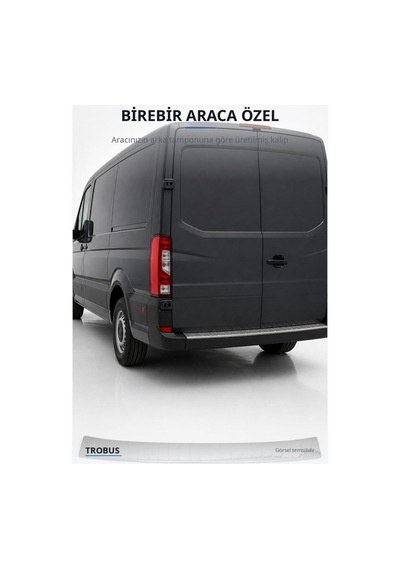Volkswagen Crafter 2017 Ve Sonrası Uyumlu Krom Arka Tampon Eşiği Paslanmaz Çelik