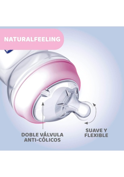 Natural Feeling Pp Biberon 250 Ml, 2ay +, Pembe