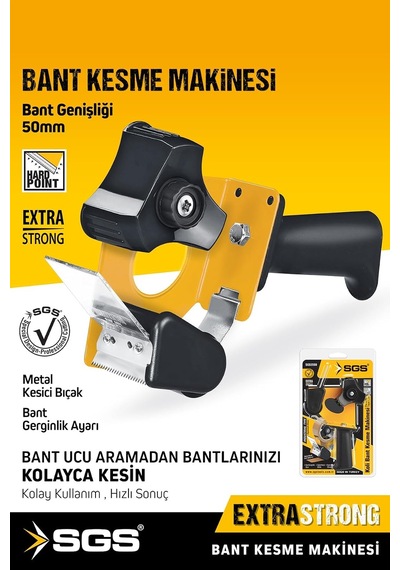 Tr Koli Bant Kesme Makinesi, 50mm Bant Genişliği, Sarı Diğer