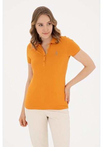 U.S. Polo Assn. Kadın Saks Basic Polo Yaka Tişört 50280060-vr045 168386