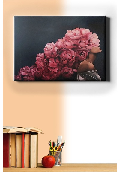 Webstyle Çiçek Kadın 14 Sayılarla Boyama Seti Kasnaklı 40x50 Cm