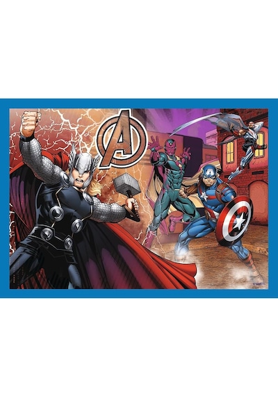 Puzzles - "4'ü 1 Arada" - Cesur Yenilmezler/disney Marvel Yenilmezler Standart