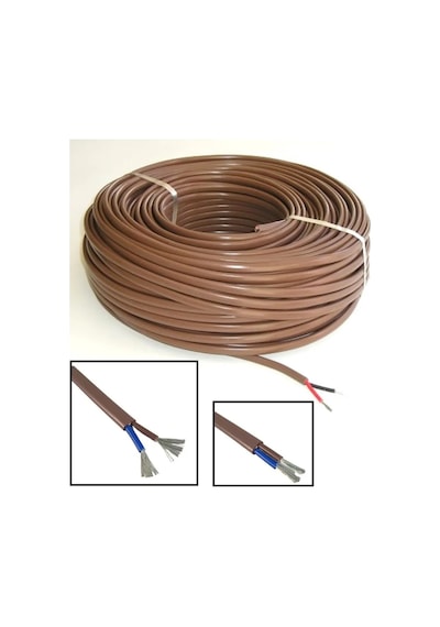 Erol Marin Kablo. Yassı Kalaylı Kablo. Tekne Ve Karavan Tesisat Kablosu. 2x1,mm. 35 Metre