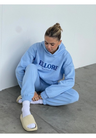Ellore Australia Eşofman Takımı Sweatshirt Jogger - Bebe Mavisi Baskılı Oversize Şardonlu Kapüşonlu Bebe Mavisi Ellore Australia Eşofman Takımı Sweatshirt Jogger - Bebe Mavisi Baskılı Oversize Şardonlu Kapüşonlu Bebe Mavisi