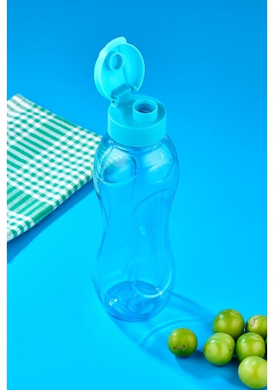 Kolay Kapak Eco Şişe Suluk 500 Ml, Su Şişesi Turkuaz Plastik Diğer
