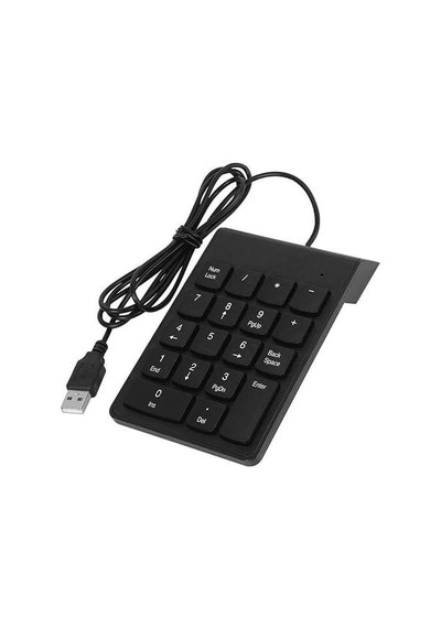 Px-1864 Usb 2.0 Siyah Kablolu Numerik Klavye Keypad, Usb Sayısal Tuş Takımı, Pc Laptop Notebook İçin Kablolu Numpad, Ev Ofis Muhasebe Excel Veri Girişi Kullanımına Uygun