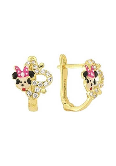 Goldkupe 14 Ayar Altın Mickey Mouse Çocuk Küpe 1,31 Gr-1098