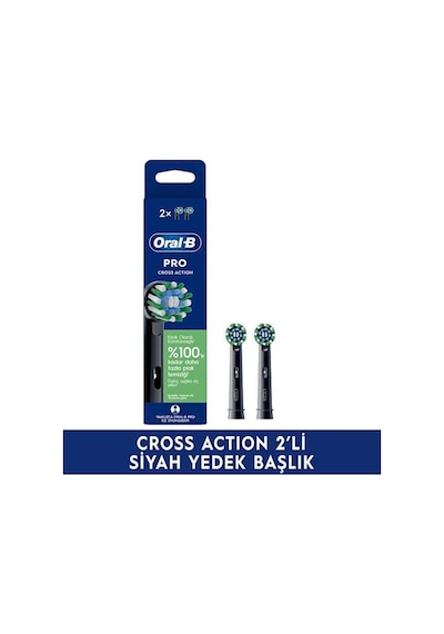 Oral-b Cross Action X-filament Siyah Diş Fırçası Yedek Başlığı 2 Adet