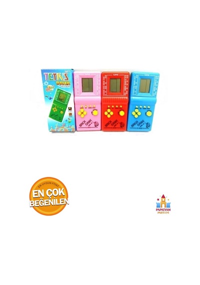 El Oyun Konsolu Tetris Nostaljik Tasarımıyla Pilli Tetris Oyuncak - Eğlenceli Renkli Bloklar