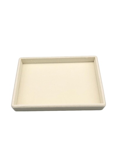 Yerli Üretim Küçük Boy Süet Kumaş Krem 22/14 Cm Servis Tablası