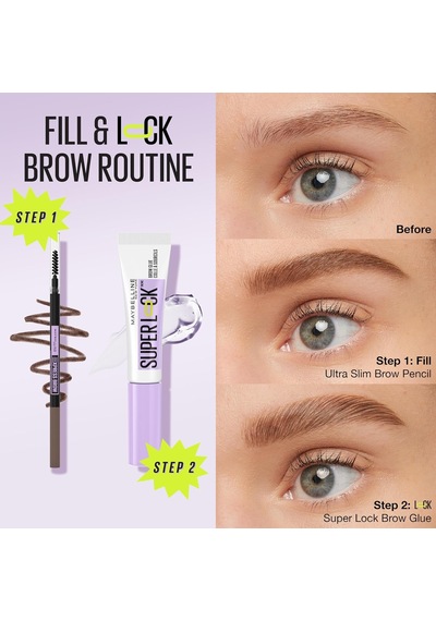 New York Super Lock Brow Glue Kaş Sabitleyici Maskara Çok Renkli