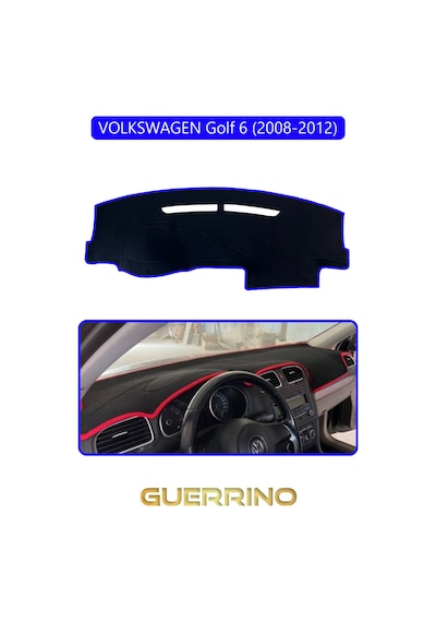 Volkswagen Golf 6 2008-2012 Torpido Koruma Halısı Mavi Kenar