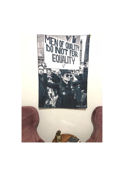 Man Of Quality Dont Fear Equality Desenli Tasarım Duvar Halısı