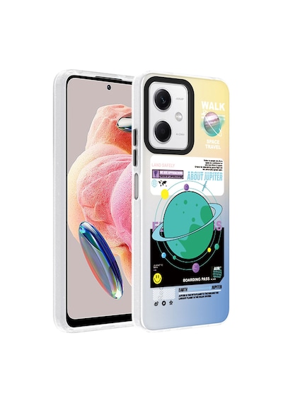 Ardemix Redmi Note 12 4g Kılıf Desenli Dragon Sert Kapak - Gezegen Gezegen