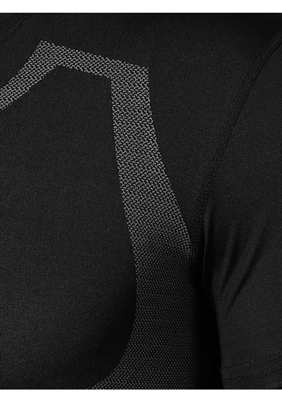 Ghassy Co. Erkek Ultra Esnek Koşu Egzersiz Hızlı Kuruma Nefes Alabilen Kısa Kollu Spor T-shirt 001 Siyah