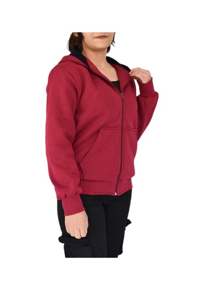 Kadın Bordo Kapüşonlu Sweat KLM001 BGL-ST02290