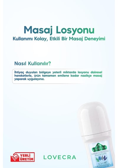 Masaj Losyonu Biberiye Okaliptus Kış Yeşili Yağı Kas Gerginliği Rahatlatıcı Ferahlık 50 Ml