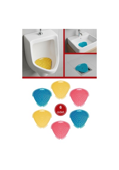 6 Adet Pismiss Üçgen Koku Giderici, Pisuvar Lavabo Banyo Gider Süzgeci Kir Leke Tutmaz 30 Gün Etkili