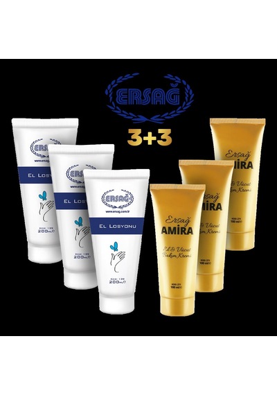 Ersağ 3lü El Kremi 200ml + 3lü Amira El Ve Vücut Bakım Kremi