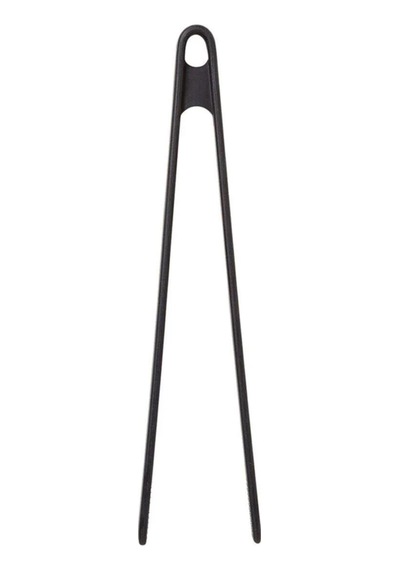 2 Li Maşa Seti Silikon Uçlu Paslanmaz Çelik Maşa 23 Cm + Büyük Boy Silikon Maşa 29 Cm Siyah