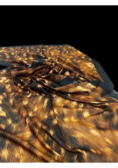 Mim Eşarp Enba Bambi Şal 75x190 Cm Siyah - Gold