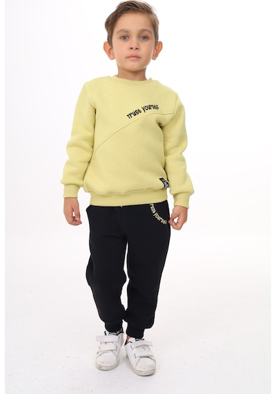 Toontoy Kids Toontoy Erkek Çocuk 2'li Takım Baskılı Bisiklet Yaka Asimetrik Sweatshirt & Beli Paçası Lastikli Cepli Jogger Eşofman Altı Açık Yeşil Toontoy Kids Toontoy Erkek Çocuk 2'li Takım Baskılı Bisiklet Yaka Asimetrik Sweatshirt & Beli Paçası Lastikli Cepli Jogger Eşofman Altı Açık Yeşil