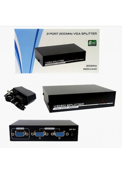 Aghbilgisayar Vga Çoklayıcı Vga Splitter 2 Port Vga Video Splitter 1 In 2 Out