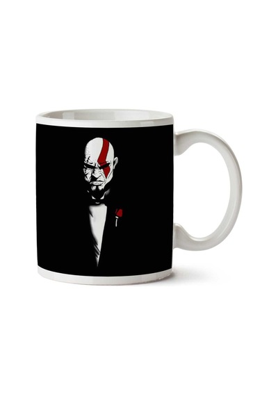 The Godfather Kratos God Of War And Death İki Tarafı Baskılı Kupa Bardak Çok Renkli