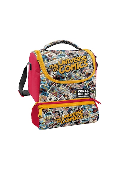 Coral High Beslenme Çantası Ve Üç Gözlü Kalemlik Seti - Sarı Çizgi Roman Desenli Erkek Çocuk 37115 Sarı - Kırmızı Coral High Beslenme Çantası Ve Üç Gözlü Kalemlik Seti - Sarı Çizgi Roman Desenli Erkek Çocuk 37115 Sarı - Kırmızı