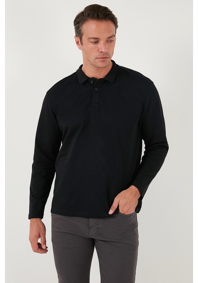 Buratti Streç Pamuklu Regular Fit Düğmeli Polo Yaka Erkek Sweat 5905727 Siyah Buratti Streç Pamuklu Regular Fit Düğmeli Polo Yaka Erkek Sweat 5905727 Siyah