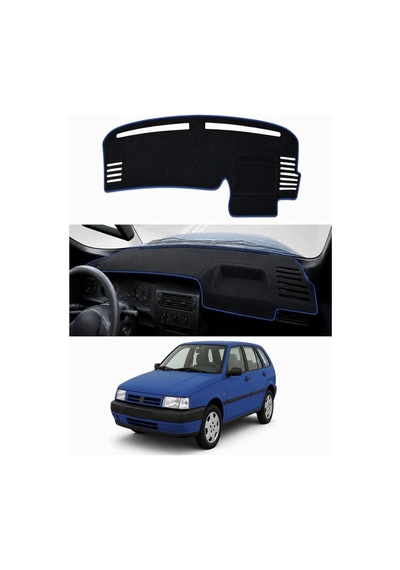 Fiat - Tipo Dijital 1988-1995 Uyumlu Torpido Koruma Kılıfı - Mavi Şeritli