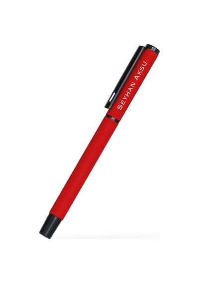 Kişiye Özel Kırmızı Metal Roller Kalem Model 40