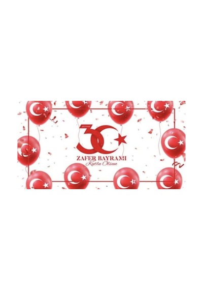 Türk Bayraklı Balon 30 Adet Kırmızı Kırmızı