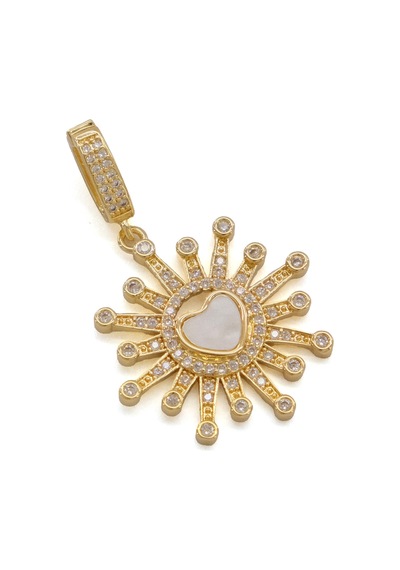 Ferizz Ajda Charm Çelik Altın Kaplama Kadın Kalp Model-chr-113 Gold