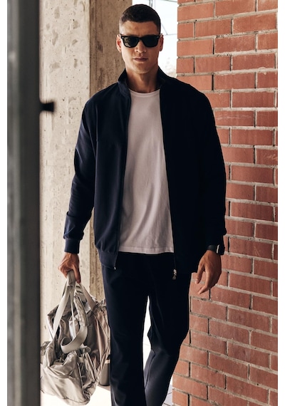 Tommy Life Lacivert Pamuklu Kalın Yumuşak Dokulu Comfort Fit Basic Erkek Eşofman Takım - 85260 Lacivert
