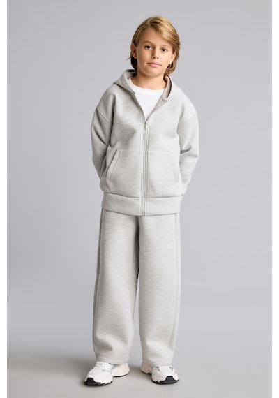 Defacto Fermuarlı Kapüşonlu Basic Sweatshirt Hırka Erkek Çocuk I3124a826augr210 Gri-gr210