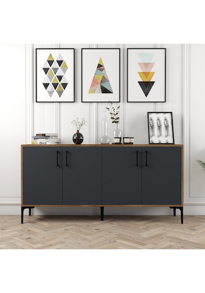 Kiev 160cm Konsol - Ceviz / Antrasit