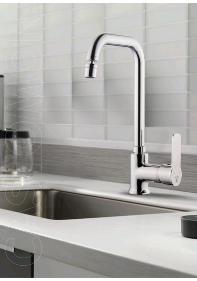Rena Design Mutfak Evye Bataryasi Krom Modern 360 Derece Dönebilir Hareketli Başlik Prinç Gövde Garanti L Musluk