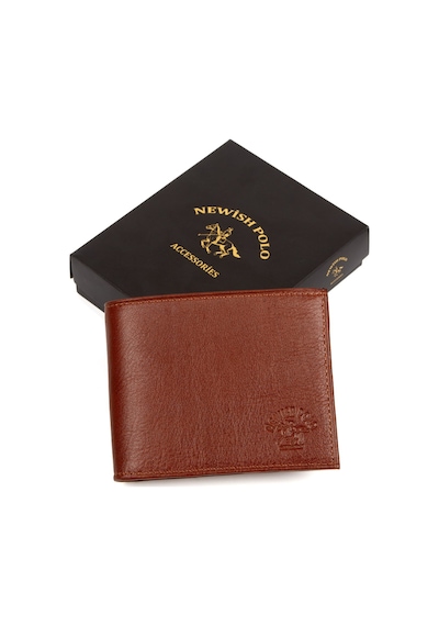 Newish Polo Erkek Hakiki Deri Cüzdan Ve Kartlık - New050 Taba